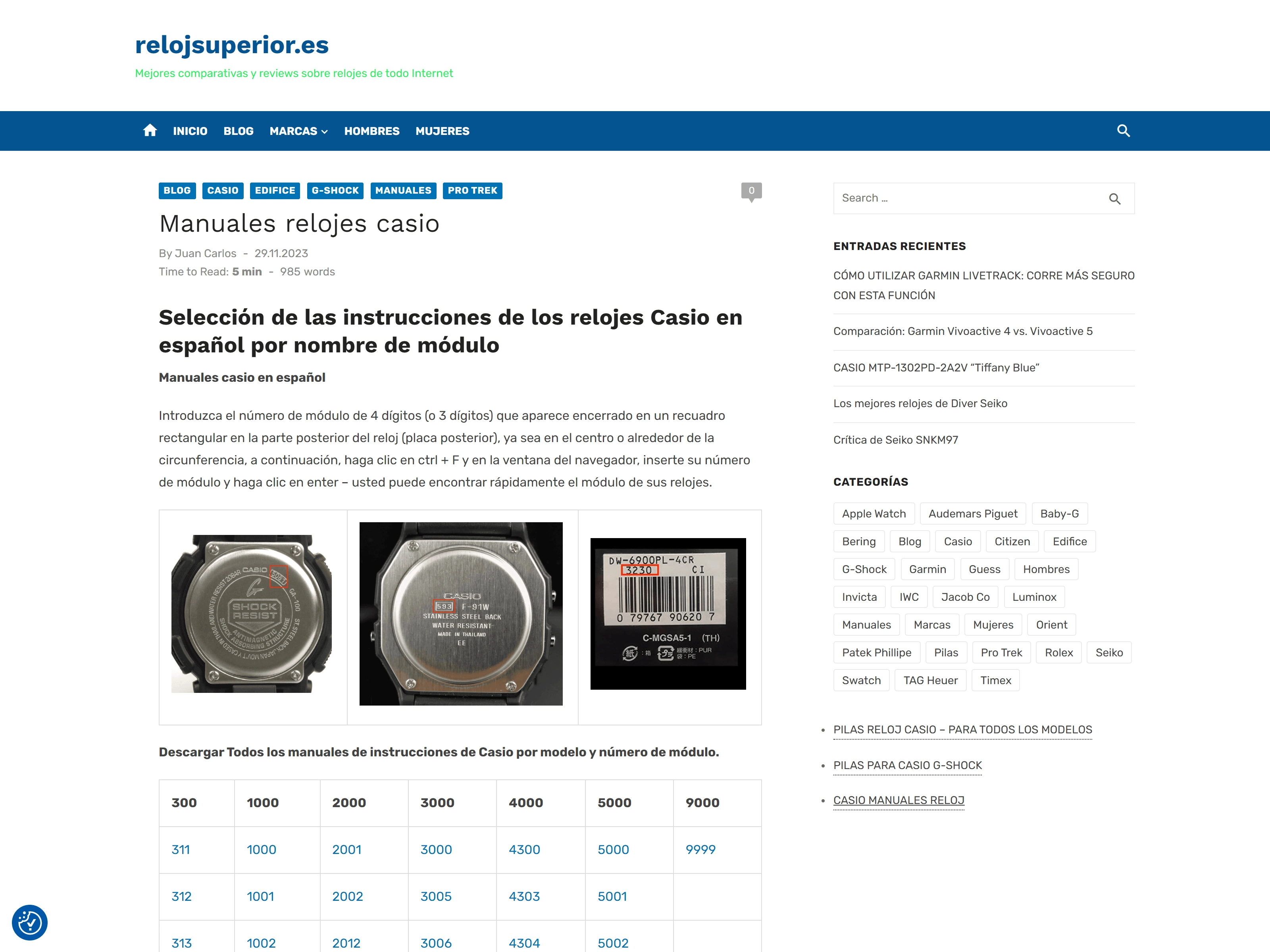 Создание сайта Relojsuperior на Wordpress 3