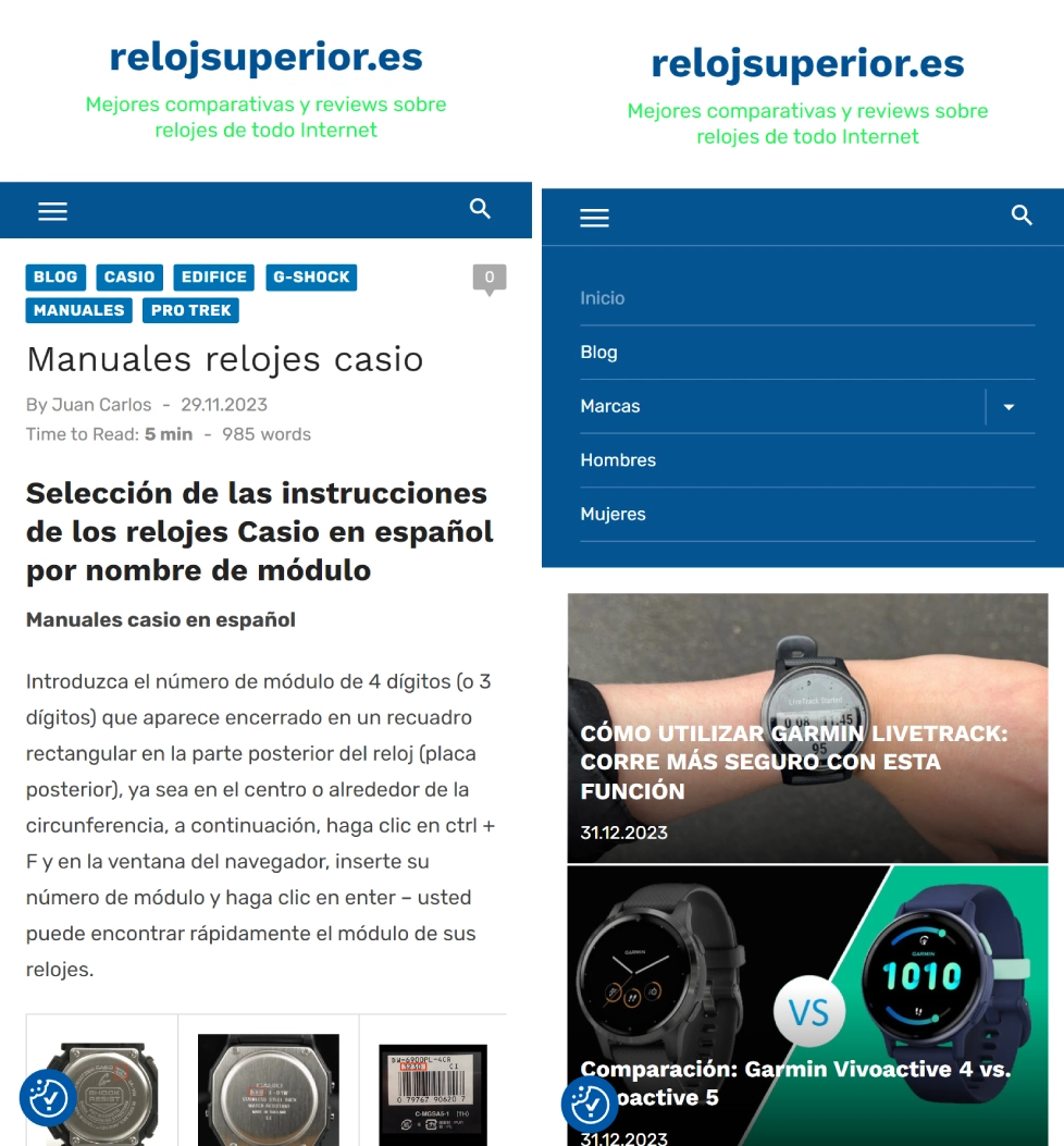 Создание сайта Relojsuperior на Wordpress 4